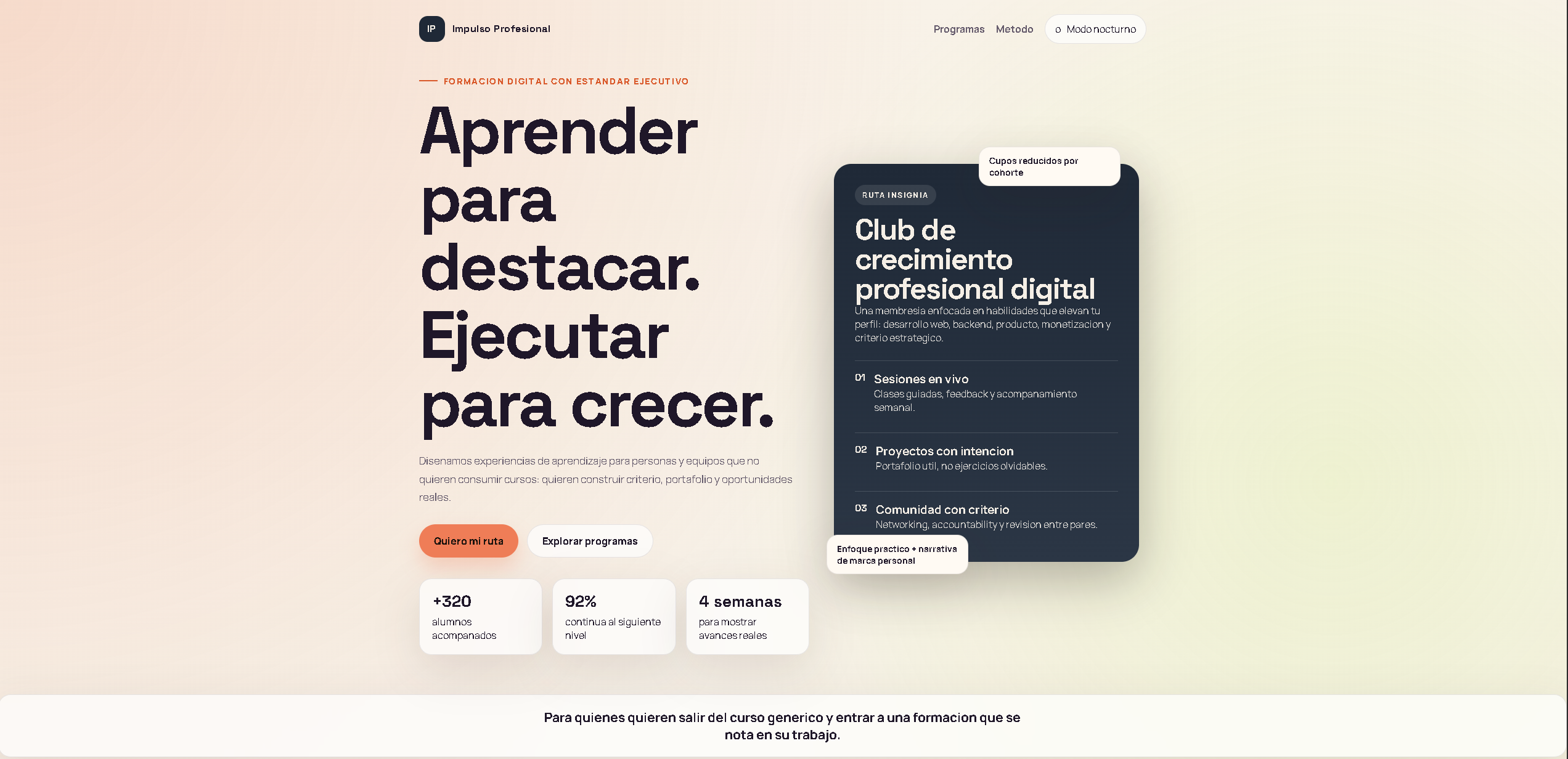 Vista previa del proyecto Web Cursos Online